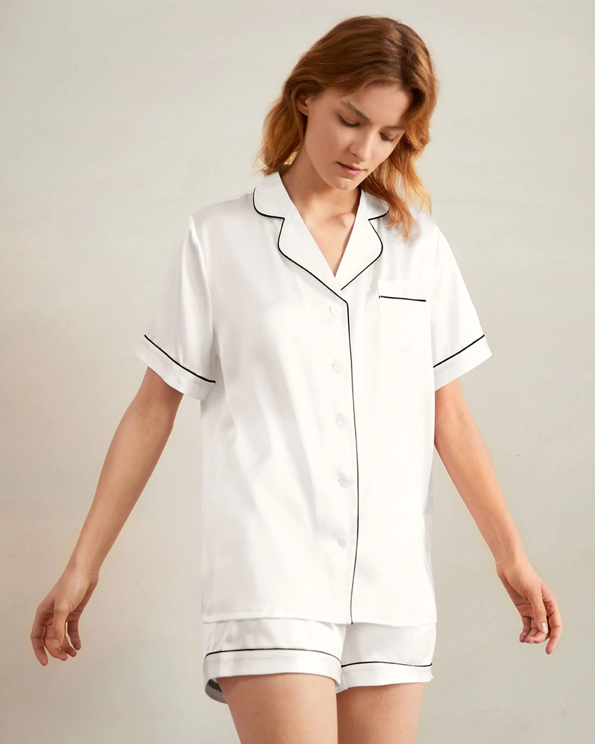 Clearance Elegant Silk Short Pajamas