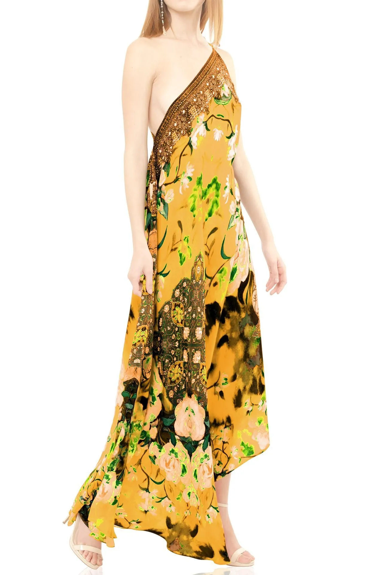 Multi Wear Yellow Maxi Floral Dress